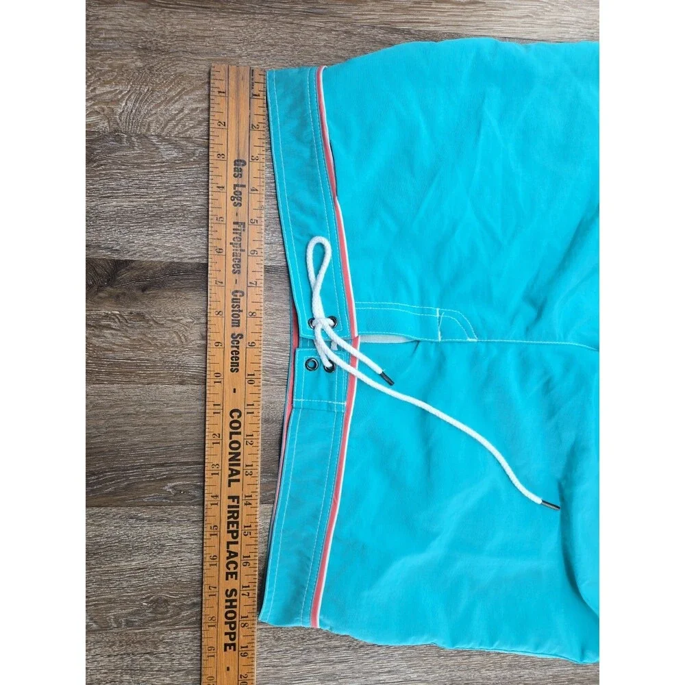 Parke & Ronen Swim Trunks Mens Size 34 Lined Turquoise Boardshorts 4